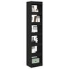 vidaXL Book Cabinet Black Oak 40 x 30 x 198 cm Engineered Wood