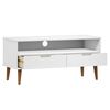 vidaXL TV Cabinet MOLDE White 106x40x49 cm Solid Wood Pine