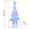 vidaXL Christmas Tree with 240 LEDs Blue 180 cm Acrylic