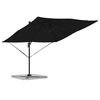 vidaXL Roma Parasol Black 286 x 284 x 265 cm Aluminium and Polyester