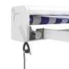 vidaXL Retractable Awning Blue and White 3.5x2.5 m Fabric and Aluminium