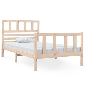 vidaXL Bed Frame without Mattress Single Solid Wood