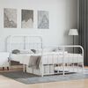 vidaXL Metal Bed Frame without Mattress with Footboard White 120x190cm