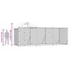 vidaXL Outdoor Dog Kennel with Roof Silver 6x2x2.5 m Galvanised Steel