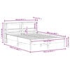 vidaXL Bed Frame without Mattress White 150x200 cm King Size Solid Wood Pine