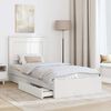 vidaXL Storage Bed with Headboard White 90 x 190 cm Engineered Wood
