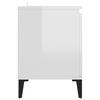 vidaXL TV Cabinet with Metal Legs High Gloss White 103.5x35x50 cm