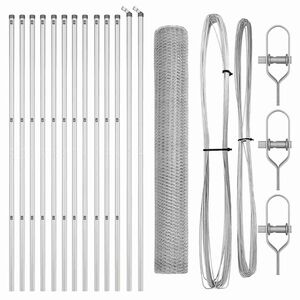 vidaXL Fence Post Silver