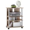 FMD TV/Hi-Fi Rack with 3 Compartments 65x40x79.2cm Oak Tree