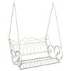 vidaXL Swing Bench Steel 109 x 75 x 59 cm Antique White