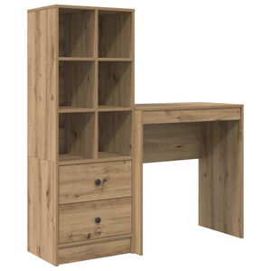 vidaXL Desk Artisan Oak 115.5 x 40 x 127 cm 2 pcs