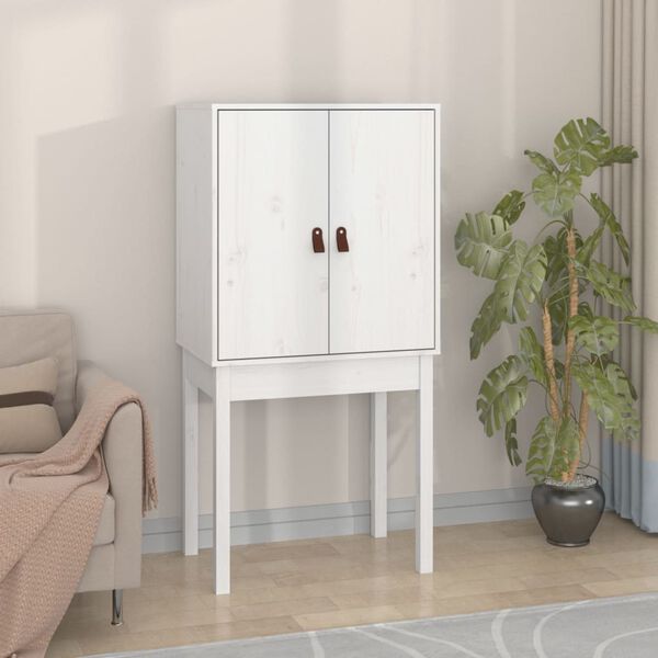 vidaXL Highboard White 60x40x120 cm Solid Wood Pine