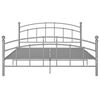 vidaXL Bed Frame without Mattress Grey Metal 140x200 cm