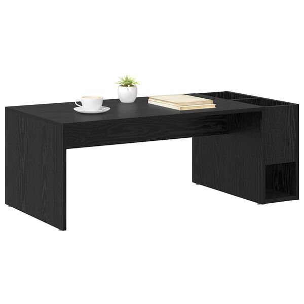 vidaXL Coffee Table Black Oak 101.5 x 50 x 37 cm Engineered Wood