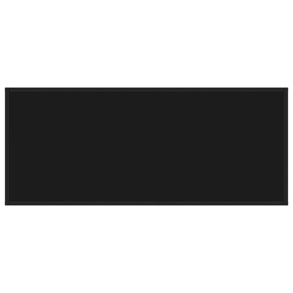 vidaXL Coffee Table Black with Black Glass 120x50x35 cm