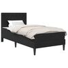 vidaXL Bed Frame with Mattress Black 90 x 190 cm Velvet