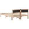 vidaXL Bed frame Brown and light grey 160 x 200 cm Solid pine wood