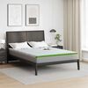 vidaXL Mattress Topper White and Green 140 x 190 x 6 cm Jaquard Fabric