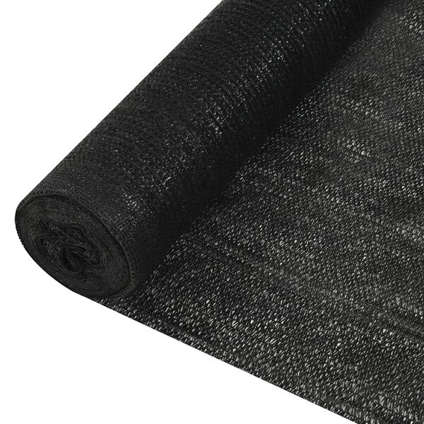 vidaXL Privacy Net Black 1.2x50 m HDPE 195 g/m&sup2;