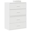 vidaXL Cabinets with 2 Drawers 2 pcs White 60x31x40 cm Engineered Wood