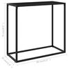 vidaXL Console Table Black 80x35x75 cm Tempered Glass