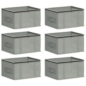 vidaXL Storage Box with Transparent Top Window 6 pcs Non-woven fabric
