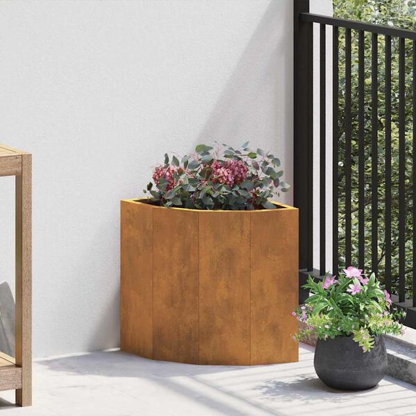 vidaXL Corner Planter Rusty 30 x 30 x 35 cm Weathering steel