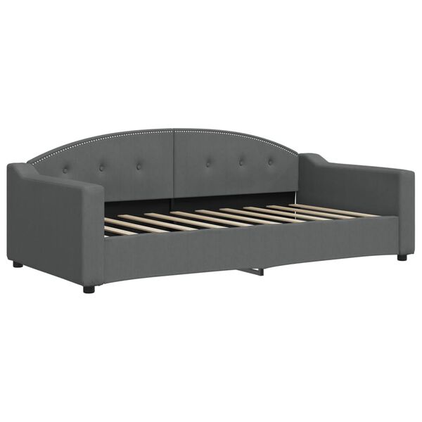 vidaXL Daybed with Mattress Dark Grey 90x190 cm Fabric