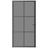 vidaXL Interior Door 102.5x201.5 cm Black ESG Glass and Aluminium