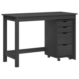 vidaXL Desk and Rolling Cabinet Set MOSS 2 pcs Grey