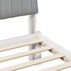 vidaXL Bed Frame Light Grey 180 x 200 cm Solid Pine Wood
