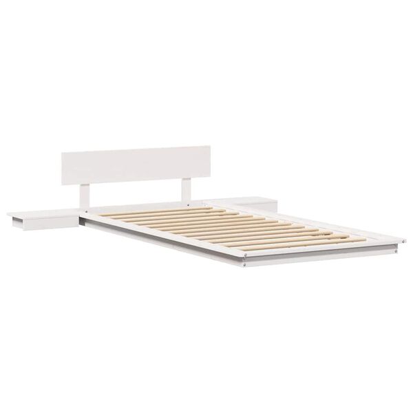 vidaXL Bed Frame White 90 x 200 cm Wood