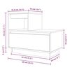 vidaXL Bedside Cabinet White 60x34x51 cm Solid Wood Pine