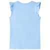 Kids' T-shirt with Ruffle Sleeves Light Blue 92