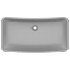 vidaXL Luxury Basin Rectangular Matt Light Grey 71x38 cm Ceramic