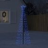 vidaXL LED Christmas Tree with Spikes 220 LEDs Blue 180 cm