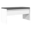 vidaXL Hall Bench with Cushion White 83 x 38 x 40 cm