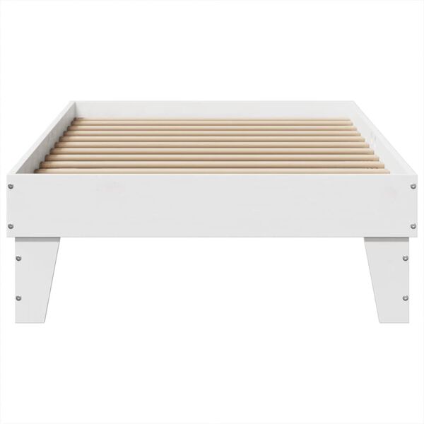 vidaXL Bed Frame without Mattress White 90x190 cm Single Solid Wood Pine