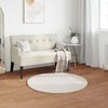 vidaXL Faux Rabbit Fur Rug Olite Cream Ø 120 cm Polyester