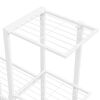 vidaXL Flower Stand 94.5x25x88 cm White Metal