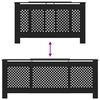 vidaXL MDF Radiator Cover Black 205 cm