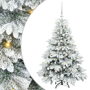vidaXL Artificial Christmas Tree with 150 LEDs White 120 cm PE and PVC