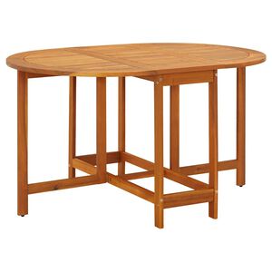 vidaXL Dining Table | Natural Wood | Solid Acacia wood | Medium