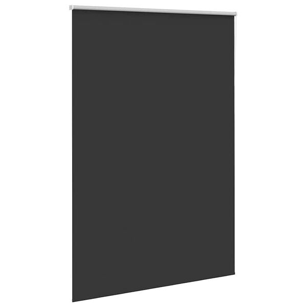 vidaXL Roller Blind Blackout Black 150x210 cm Fabric Width 146.6 cm Polyester