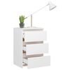 vidaXL Bed Cabinet White 40x35x62.5 cm Engineered Wood