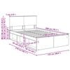 vidaXL Bed Frame Smoked Oak 120 x 200 cm Engineered wood