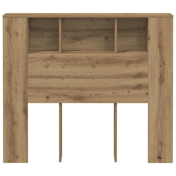 vidaXL Headboard Cabinet Artisan Oak 120x19x104.5 cm Engineered Wood