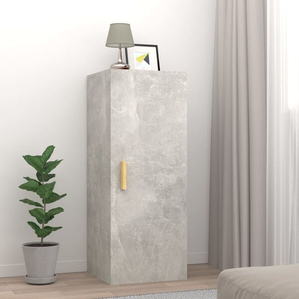 vidaXL Wall Cabinet Concrete Grey 34.5x34x90 cm Engineered Wood