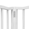 vidaXL Dog Gate with Door Foldable 6 Panels White 300 cm&nbsp;Poplar Wood