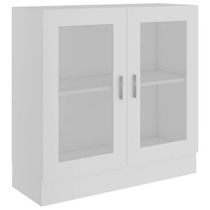 vidaXL Vitrine Cabinet White 82,5x30,5x80 cm Engineered Wood